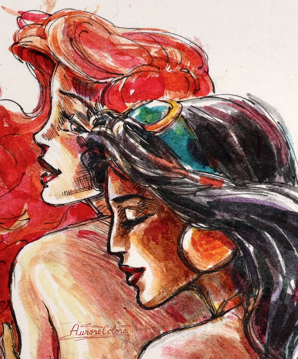 aurore_colore's tweet photo. An Ariel &amp; Jasmine crossover 🥰✨💫 Now available on INPRNT with many others (link in my bio)

#traditionalartist #littlemermaid #disneyfanart #lesbianart #disneyprincesses #jasmine #ariel #disneyprincess #aladdin #disneyart #yuri #wlw #watercolors #paintings #watercoloartist https://t.co/XLI8AL1s7U