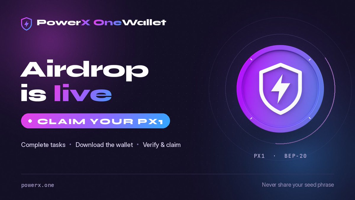 AirdropDet's tweet photo. 🔍 PowerX One #Airdrop 

🏆 Reward: Up to 500 PX1 for all participants

✔️ PX1 is audited by CertiK

🔴 Start the airdrop bot: https://t.co/jdxWWMPiYM

🔘 Do the tasks on the bot &amp; submit your data.

🔘 Details: https://t.co/UsgVrTuOvG

#Airdrops #BTC #PowerXOne #PX1 #AirdropDet https://t.co/oWb5VKLAFa