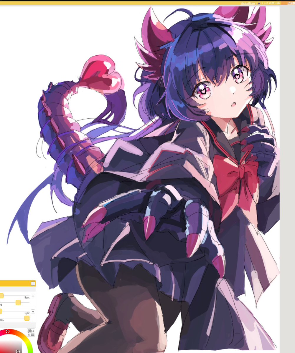 sanbai2012's tweet photo. 今日の絵チャ
乙女怪獣キャラメリゼ 赤石黒絵

今期のダークホース少女漫画
最終回たのしみ！
#乙女怪獣キャラメリゼ https://t.co/fR7AZtnf4l