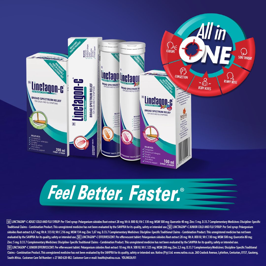 Clicks_SA's tweet photo. Moms don’t get sick days. But still show up.
When symptoms start stacking up, reach for broad-spectrum relief that works all-in-one. Grab Linctagon® and Feel Better. Faster.® -> https://t.co/nMQWIIMwBR
#Linctagon #NotTodayWinter #AllinOne #FeelBetterFaster https://t.co/nDscUTrfwU
