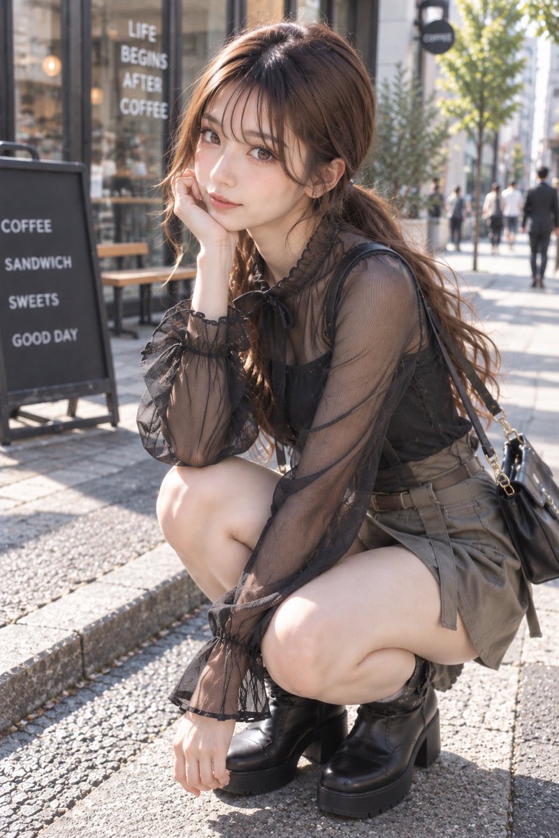 Ai_akamon's tweet photo. 今日のアイはシアーブラウスにレイヤードスカート
Promptはリプに👇 https://t.co/zq6fZXv3t3