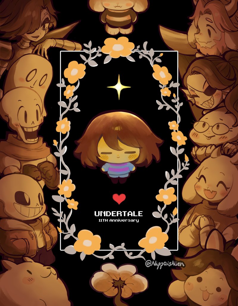NippoisAlien's tweet photo. Happy Birthday UNDERTALE!!❤️ 
#UNDERTALE #undertale11thAnniversary https://t.co/onXFXMG2nb