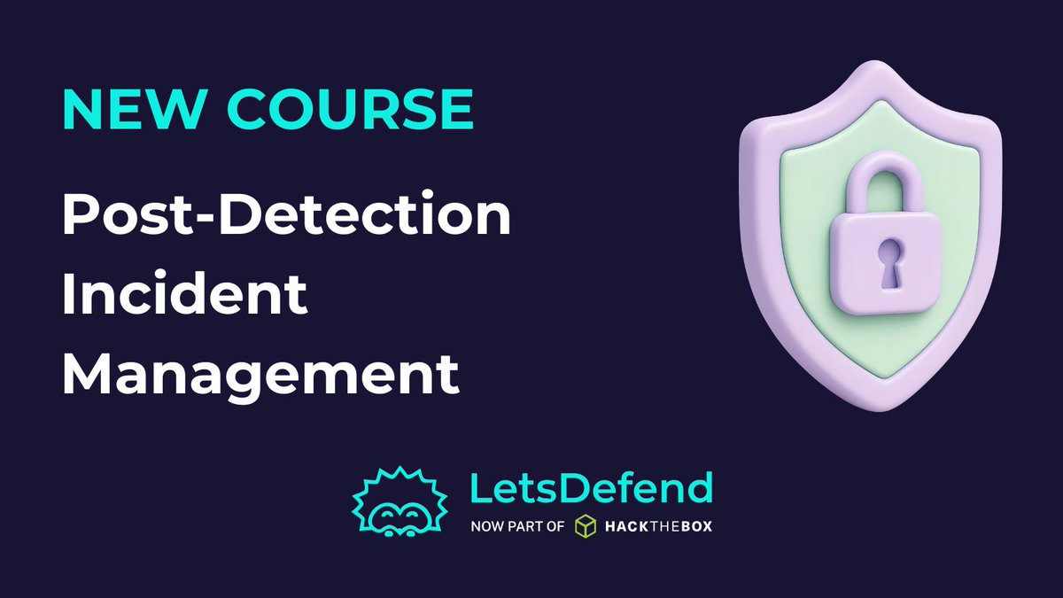 LetsDefendIO's tweet photo. New Course! https://t.co/lgWoH2gIMa