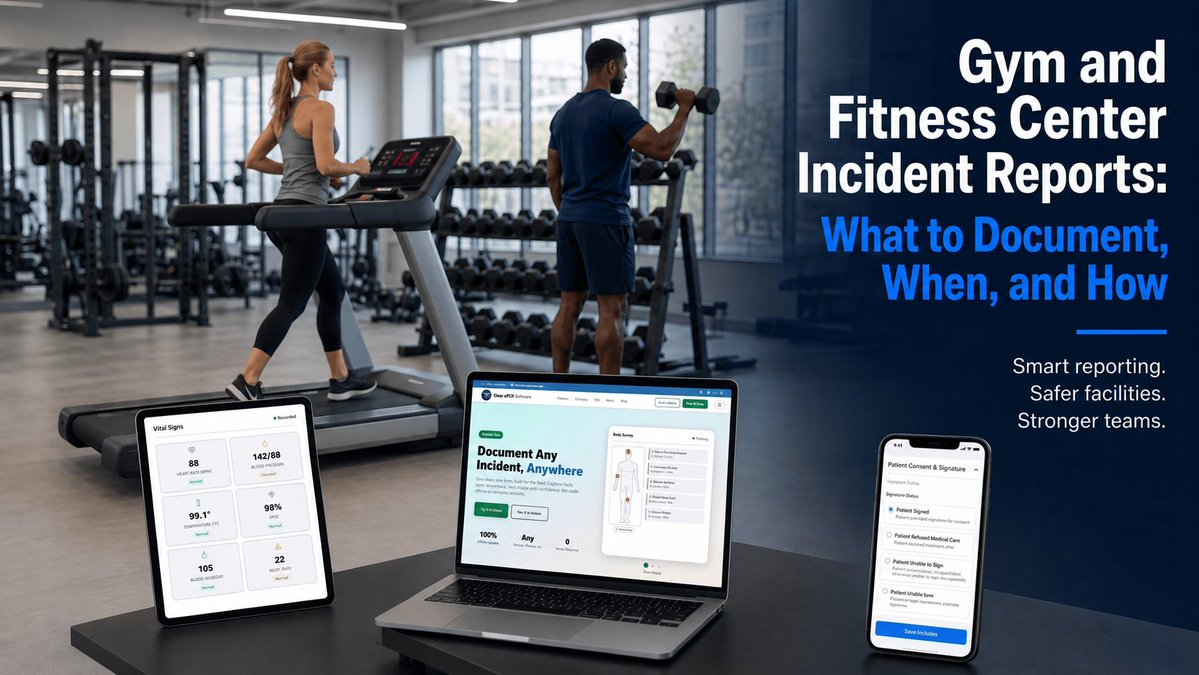 ePCRsolutions's tweet photo. Gym and fitness center incident reports fail for one reason: they get written hours later.

Do it before the shift ends.

• What happened 
• Where it happened 
• Who saw it 
• What you did next

Memory fades. Liability doesn't.

#GymOwners https://t.co/w2Oqd4FmuS