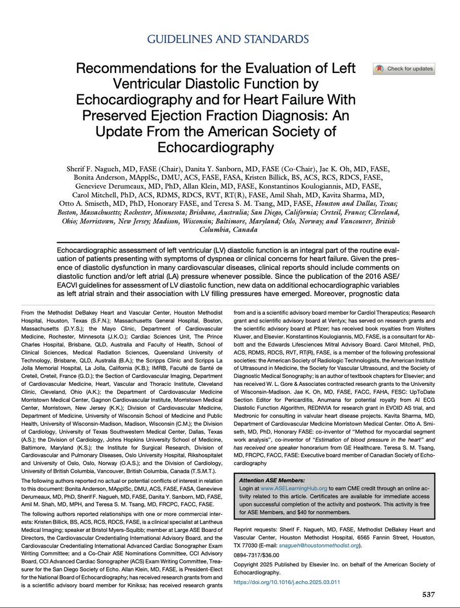 alex1708ander's tweet photo. 2025 ASE Guideline on Diastolic Function - TEE takeaway:

📌Don’t count parameters. 
📌Estimate LAP. 
📌Add LA strain. 
📌Grade only after you know the filling pressure.

And importantly: NOT apply this algorithm in the intraoperative setting! 

#echofirst #TEE https://t.co/EQsMJxU4Ee