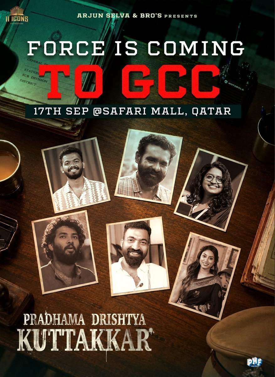 FrontRowTeam's tweet photo. The Faces Behind the Thrill Are Coming to GCC!
Get Ready to Meet the PDK Team!
#pradhamakuttakkar #pdk #gccrelease https://t.co/EHr9And4MU