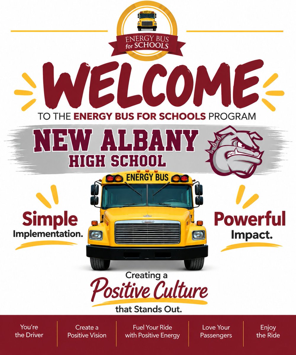 JimVanAllan's tweet photo. Bulldog energy is hitting the road!

A big welcome to New Albany High School as they join the Energy Bus for Schools family! 🚌❤️

Every great journey needs people who are ready to lead, encourage others, and bring their best energy. We’re excited to see the Bulldogs take the wheel and make a positive impact throughout their school community.

New Albany, you’re the driver. Let’s roll!