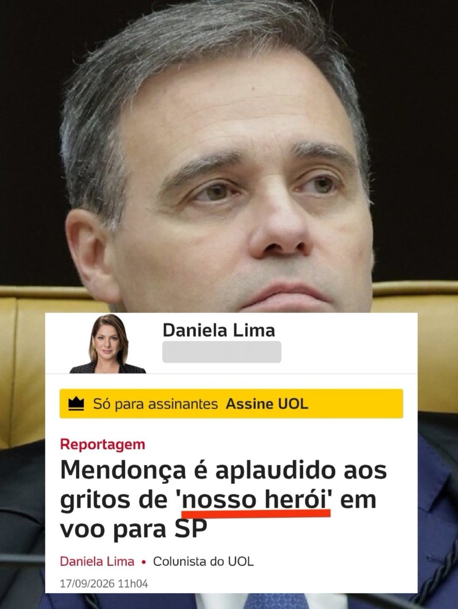 SidnelsonEu's tweet photo. Durante um voo de Brasília para São Paulo nesta manhã, o Ministro ANDRÉ MENDONÇA FOI APLAUDIDO por todos que estavam no voo.

Os passageiros se levantaram, aplaudiram o Ministro e o chamaram de "NOSSO HERÓI"

SENSACIONAL! https://t.co/jaW3iUa8zh