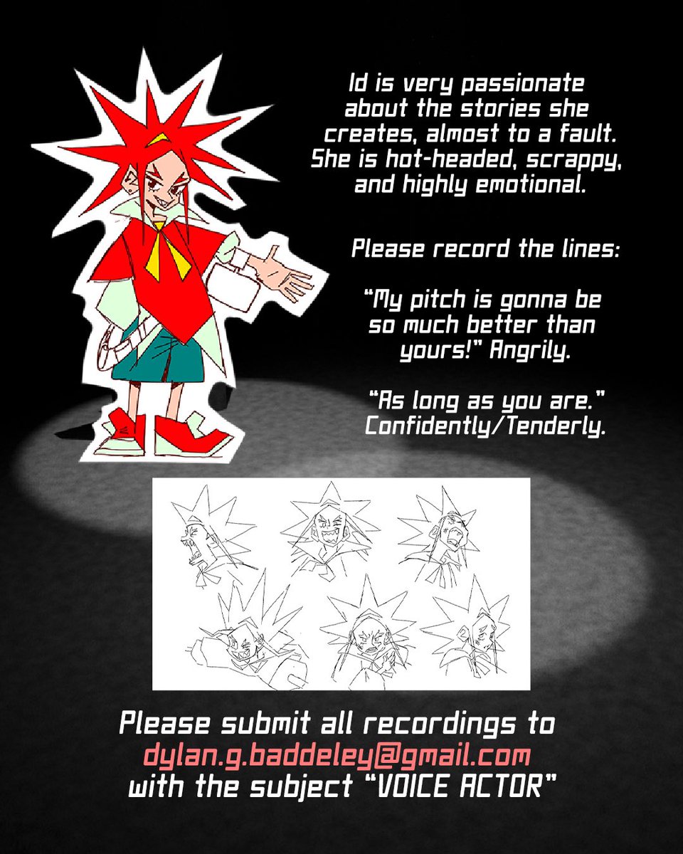 dylaniousss's tweet photo. LOOKING FOR VOICE ACTORS‼️ Please send your recordings to dylan.g.baddeley@gmail.com by October 4th
#animation #voiceactor #castingcall #voiceacting #indieanimation https://t.co/g8vsNNSXu5