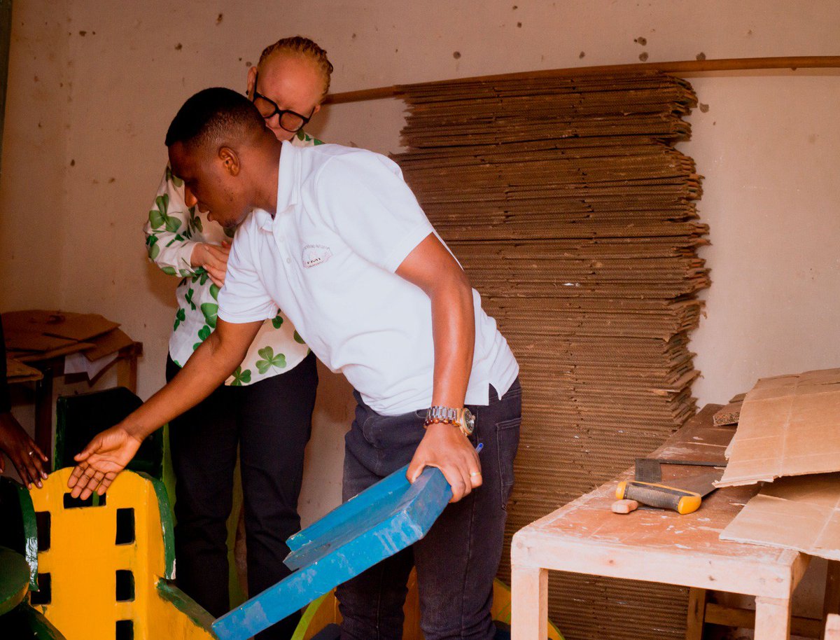 fmiubumuntu's tweet photo. @NUDOR_Rw The team also visited our APT initiative, where paper and cardboard are transformed into assistive devices for children with disabilities.

Grateful to @NUDOR_Rw for strengthening our capacity toward more #inclusive , equitable and sustainable development.2/2 https://t.co/sLIHNNJCHw