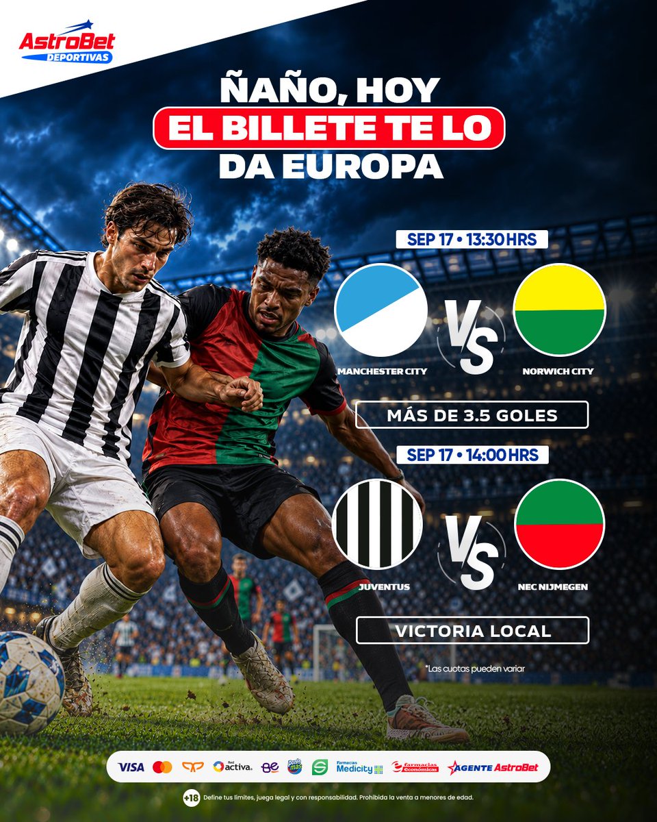 AstrobetOficial's tweet photo. ⚽🔥 Hoy hay fútbol por todos lados y nosotros ya armamos la combinada. #CarabaoCup, #EuropaLeague y #LaLiga en una sola misión ¡Ganar rapidito!. 👀🏆
Pro-nos-tica en https://t.co/9lAtF7Zydy
#Astrobet https://t.co/QT6pBDkCMR