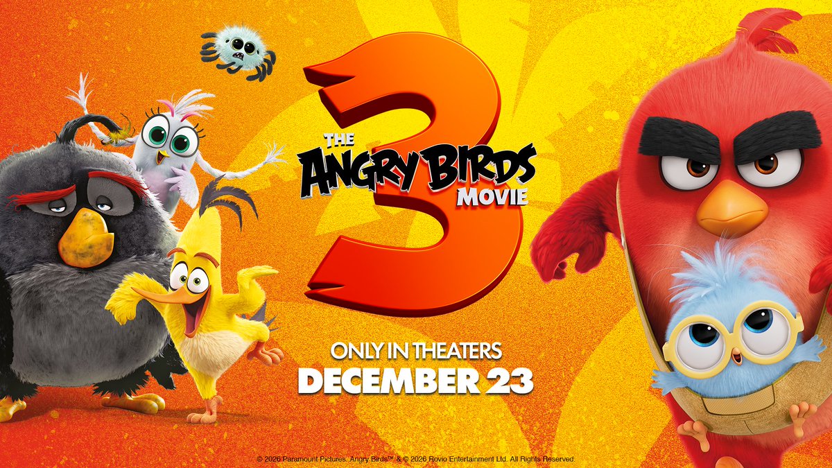 TOMLZXLD's tweet photo. New Official Promotional Poster of "THE ANGRY BIRDS MOVIE 3"
In Theaters December 23
#ParamountPictures #SEGA #Rovio #AngryBirds @JohnCohen1 @SEGA @Rovio @AngryBirds @ParamountPics https://t.co/QRwGtYQDrv