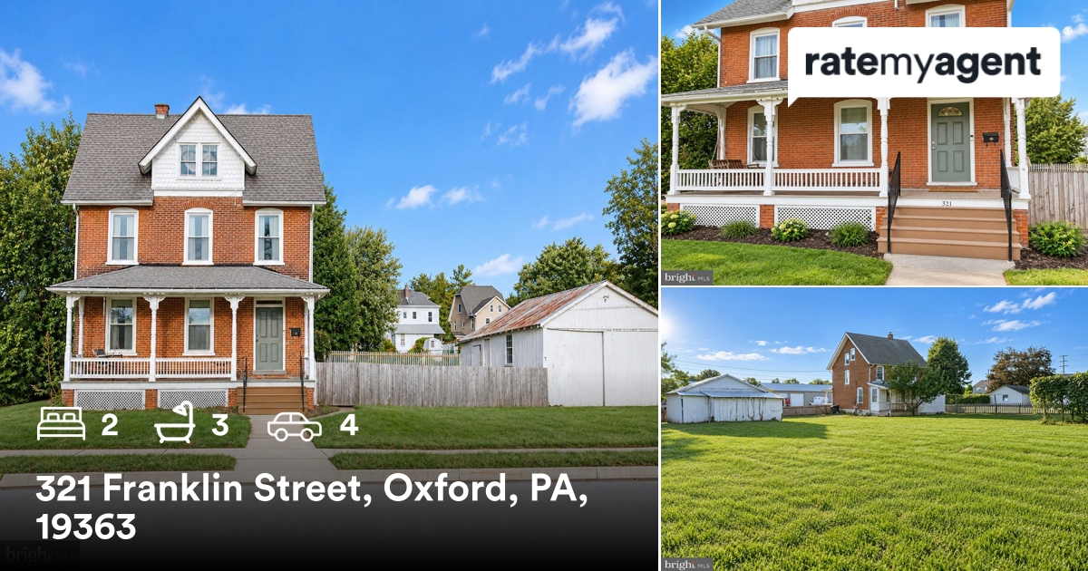 KellyACorda's tweet photo. 🛌 2 🛀 3 🚘 4
📍 321 Franklin Street, Oxford, PA, 19363

My latest listing on RateMyAgent.

https://t.co/BzVUh88lfD

...
#ratemyagent #realestate #Realty_ONE_Group_Restore__Collegeville https://t.co/AQDLeYuCWr