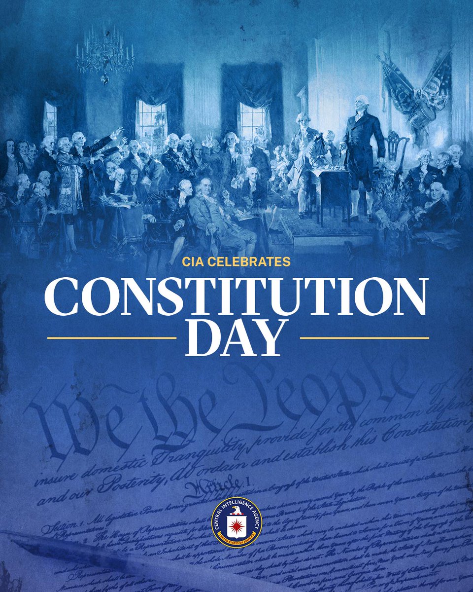 CIA's tweet photo. All officers at CIA take an oath to support and defend the U.S. Constitution.

The Constitution is instrumental to CIA, as we support the common defense of the Nation against foreign threats with the unwavering resolve that defines the American spirit. https://t.co/7ExfXSKugE