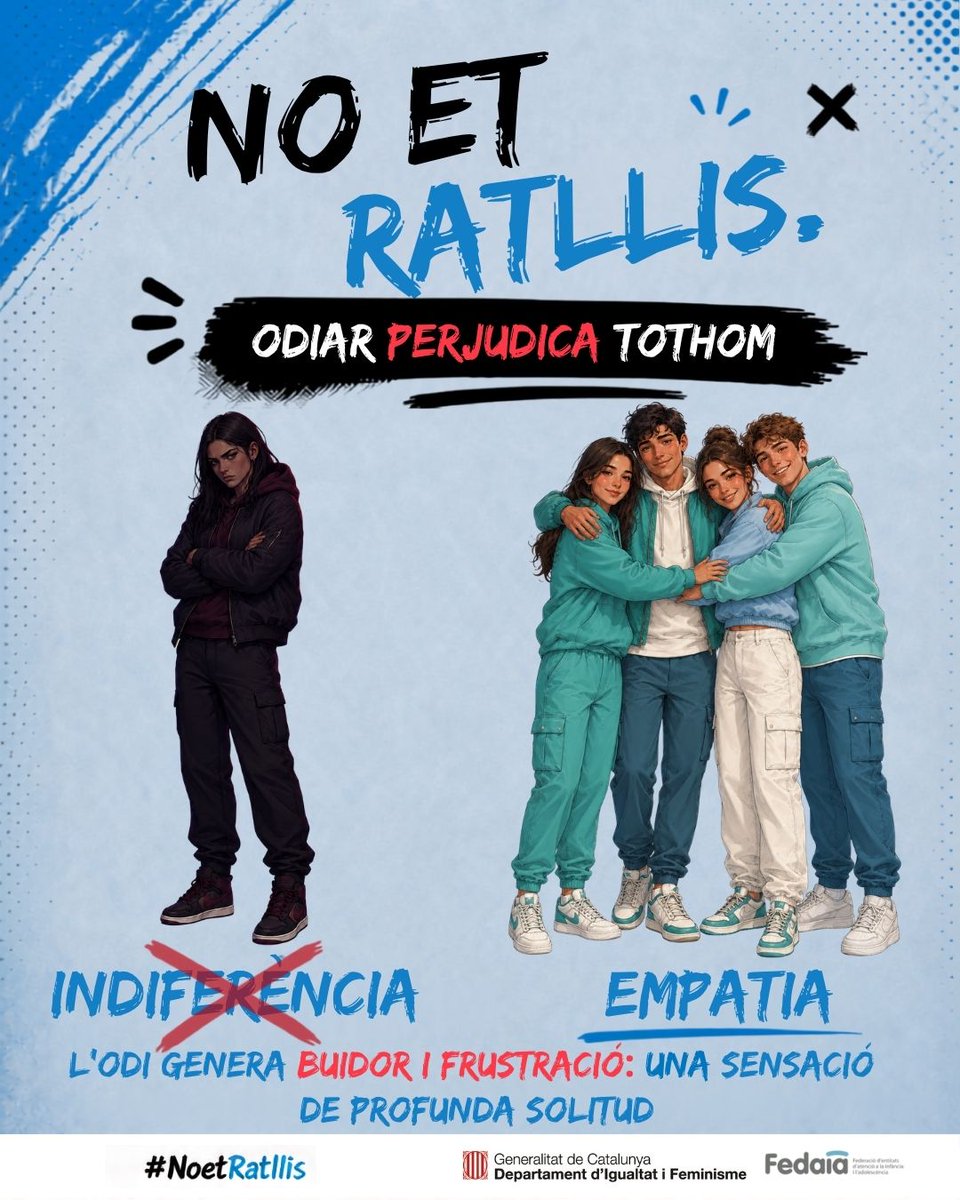 FundacioIdea's tweet photo. NO ET RATLLIS. ODIAR PERJUDICA TOTHOM.
En sumem a @FEDAIA 

#FEDAIA #NoEtRatllis #DiscursosOdi https://t.co/1MO4L1TVVm