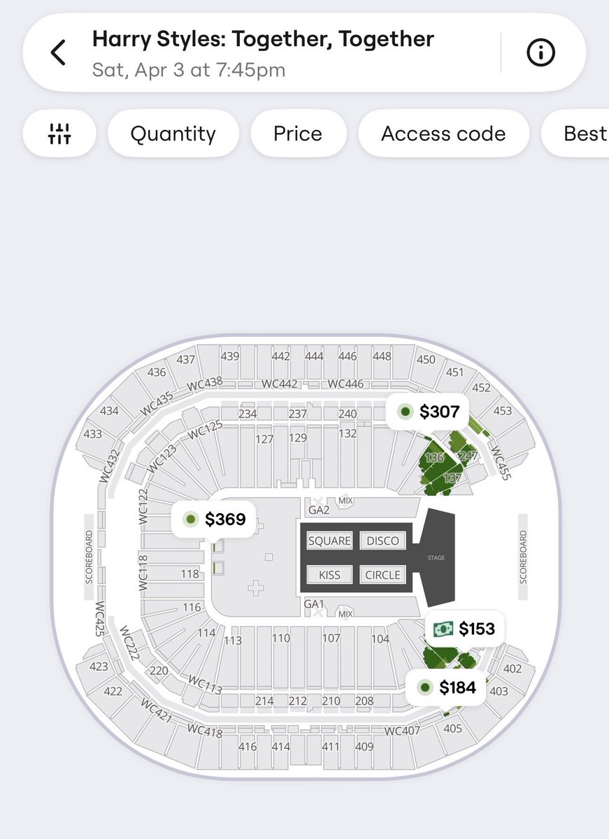 TogetherInAZ's tweet photo. Current ticket availability for Day 1 and Day 2 of Harry’s shows in Phoenix https://t.co/QzwePokLuy