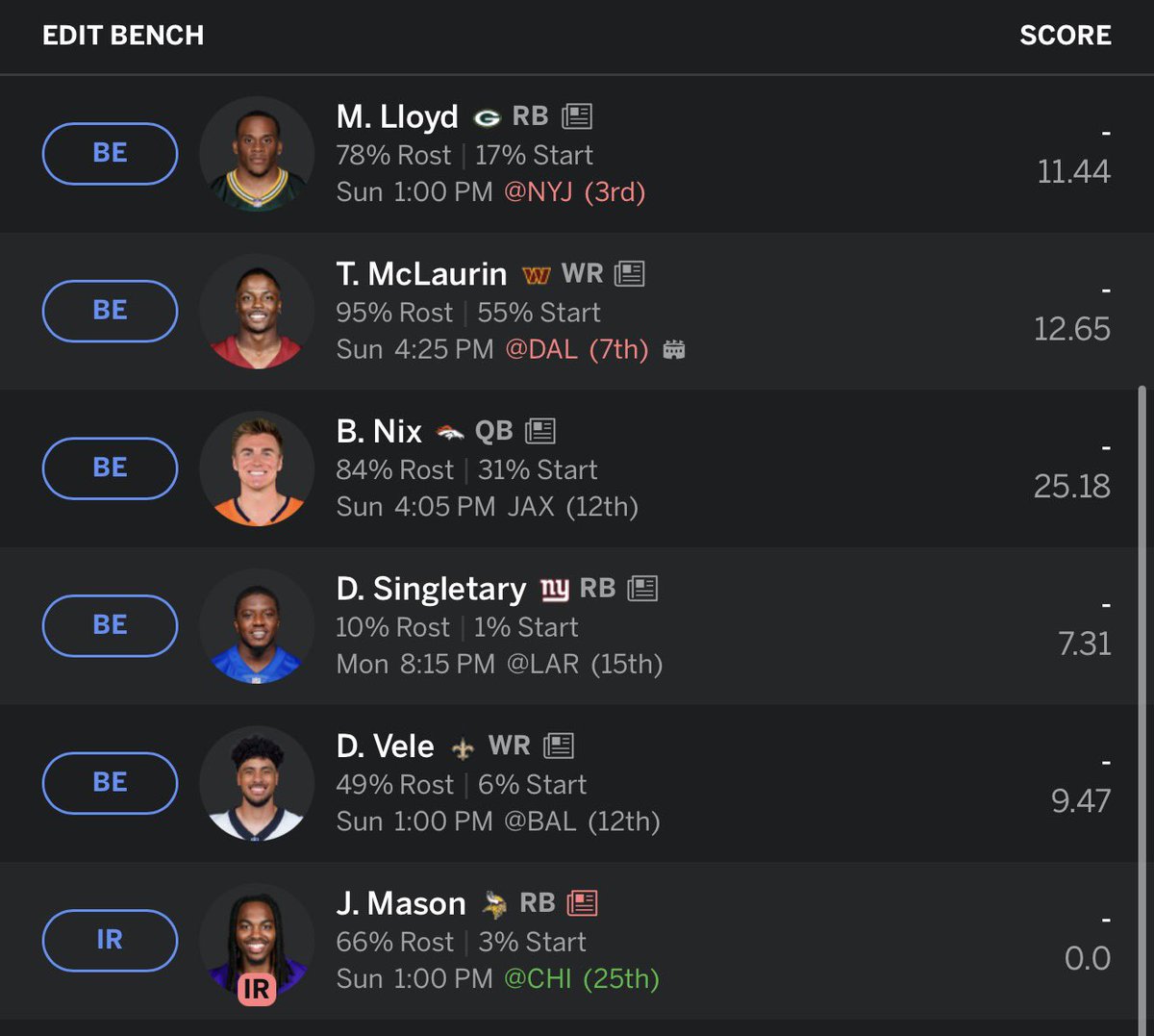NotMegatron_81's tweet photo. @JakesFFootball How about this line up? Full PPR https://t.co/qU2F1Fh8tg