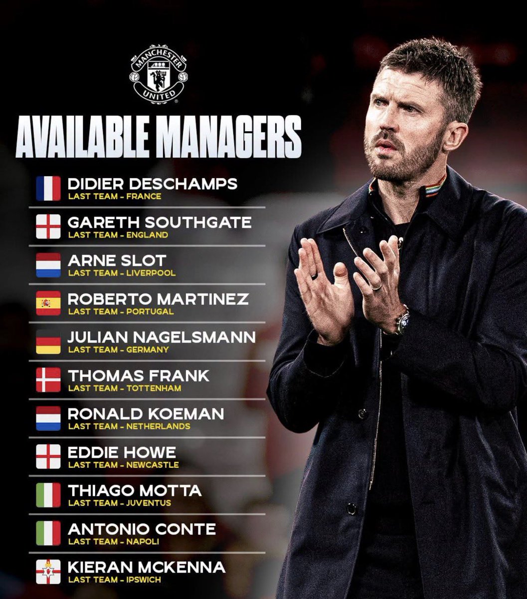 United4fans's tweet photo. Some big-name managers are available if Man Utd decide to make a change 👀🤔

#MUFC https://t.co/bDDiH42UXw