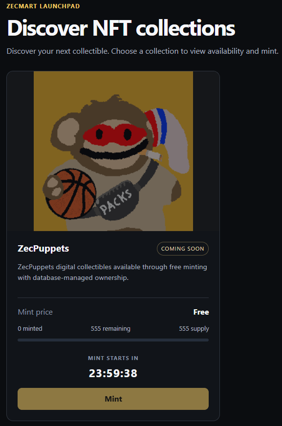 zecmartonzec's tweet photo. First Free Mint is launching in less than 24 hours on ZECMART

Follow @zecmartonzec  for more details on ZecPuppets

Drop Down your Shielded wallet we might drop you some puppet👇 https://t.co/AERAT9RrzV