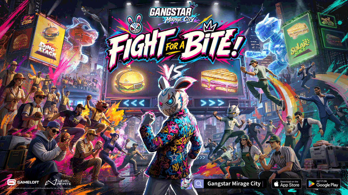 LevelInfinite's tweet photo. Rooklyn’s serving up two entrees and a side of chaos. 🍔🔥 When everyone wants a bite, things are bound to get messy.

Play @GangstarMC_Game and jump into FIGHT FOR A BITE! https://t.co/1asQX6mhg4