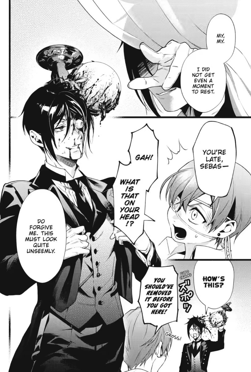 funtomhived's tweet photo. // kuroshitsuji ch 229 spoilers

sebastian pls never stop being silly 😭😭 https://t.co/wsTL2cOUpA