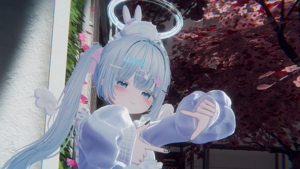 HeartRhythm77's tweet photo. 今日もゆっくりおやすみ～💤
いい写真撮れないかな～🍀
#VRChat #Kaguya3D https://t.co/AIdML9H6y7