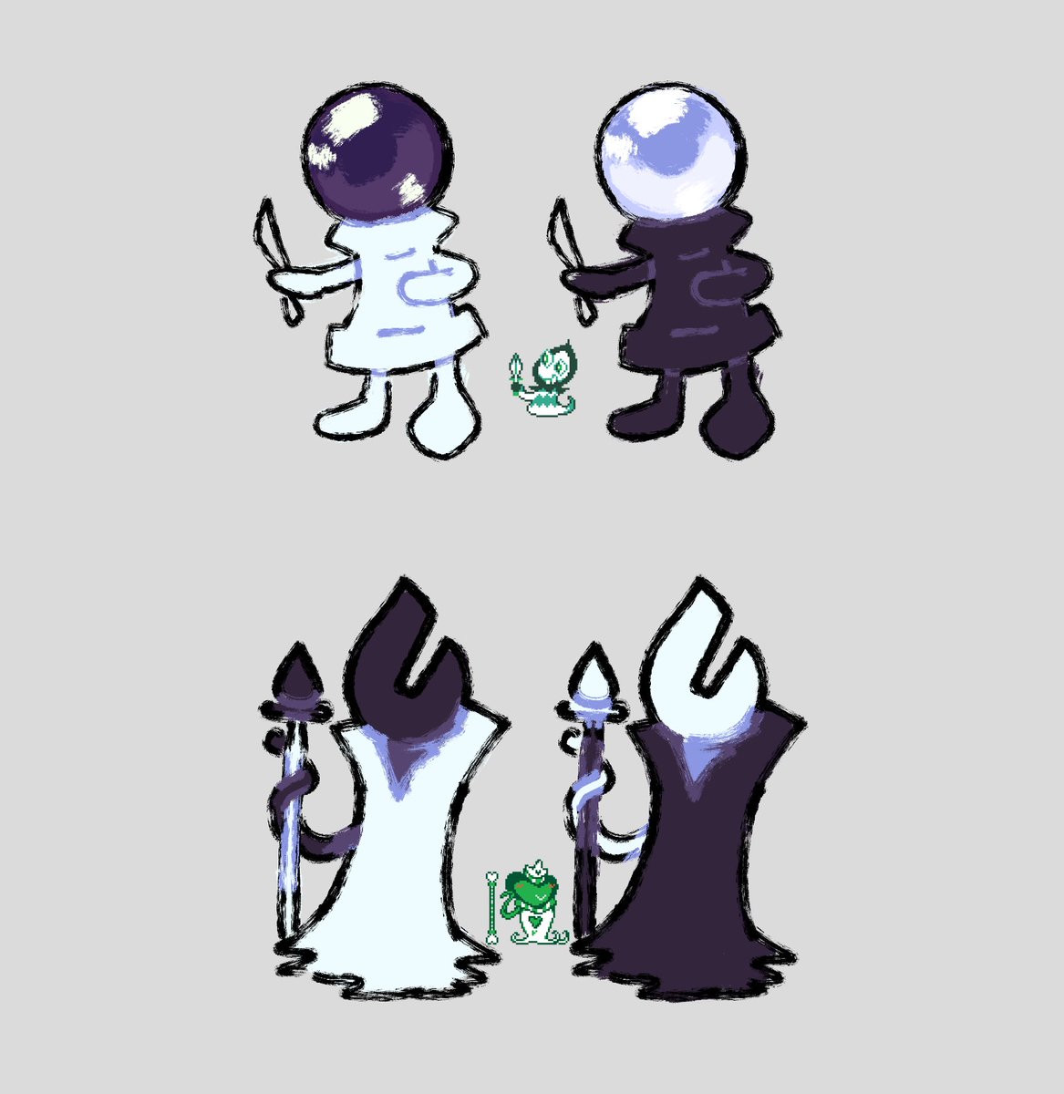 mufinn_legal's tweet photo. Bishops are terrible so I'll probably redo it

And btw they all have black and white in their design because now they're all part of the same group https://t.co/odPsFx723G