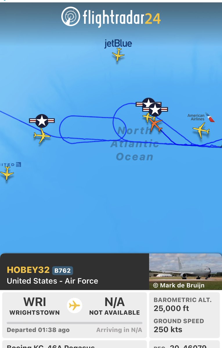 Dad4five's tweet photo. @KellerWomack Yesterday two where flying in middle of Atlantic https://t.co/GlVR7vDAZw