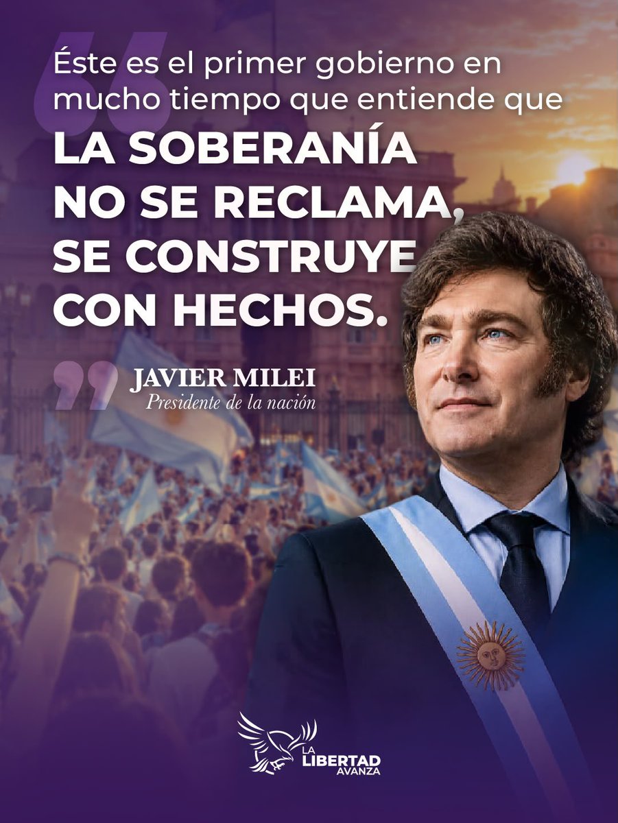 LLibertadAvanza's tweet photo. EL PROYECTO DE DEFENSA DE LA SOBERANÍA NACIONAL AVANZA. VLLC!!! https://t.co/FSD8xtMyYp