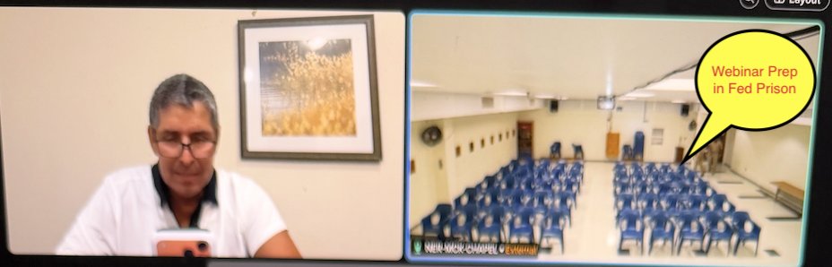 MichaelGSantos's tweet photo. Tomorrow I present live at the high-security federal prison in Terre Haute, Indiana. From my hotel room, I led a webinar for participants in federal prison who work through our program at a federal prison in Pennsylvania. https://t.co/Z2P6U7dMYA