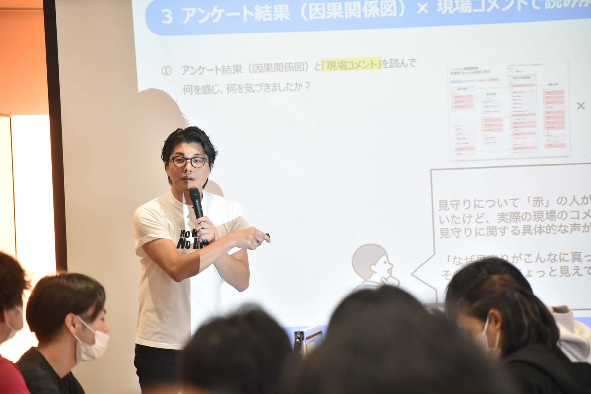 kamata_role's tweet photo. 茨城県老人福祉施設協議会×茨城県介護福祉士会 共催
「やってみたくなる生産性向上」第2回を開催しました！

今回のテーマは、
「現場のリアルな課題から、明日からの改善アクションを生み出すこと」。

＜タイムスケジュール＞
・オープニング
・講義「生産性向上は準備8割!!」【鎌田】
・実例解説・特養もくせいを施設見学
・体験型ワーク①：課題との向きあい方【鎌田】
・体験型ワーク②：アプローチとの向き合い方【鎌田】
・明日からの改善アクション 作成・発表【鎌田】

特別養護老人ホームもくせい様のリアル現場の見学
ただ施設や導入テクノロジーを見るのではなく
見学ポイントをいろいろ事前に伝えて、木星さんが今まで得てきたプロセスを踏まえた上で、なぜこういう取り組みをしているのか、何が構想してここまで来たのか、みたいなことを問いを立てながら見学していただきました。

午後からは、体験型ワークの連続！
今回は、参加者全員が事前に「生産性向上くん」を実施。
自分たちの現場のリアルな声と課題を持ち寄り、個人ワークとグループでのディスカッションを何度も重ねました。

とにかく皆さんが語る、考える、問い直す！

「課題を見える化する」
「業務を棚卸しする」

このステップ2・3を徹底的に実践し、「では、具体的に何をすればよいのか」という本当のポイントに迫っていきました。

最後に聞かせていただいた言葉が、本当に嬉しかったです。

「これまでも生産性向上に取り組んできたけれど、本当にこれでよいのか、ずっとモヤモヤしていました。でも今日、霧が晴れました。明日から自分が何をすべきかが、はっきり見えました」

さらに、こんな大きな気づきもありました。
当初、ある参加者の方は「課題は、一つの業務にある」と考えていました。
しかし、「生産性向上くん」に寄せられた現場の声を一つひとつ紐づけていくと、本当の課題はそこではなかったのです。
「一つの業務ではなく、一日の業務の流れ全体がうまくつながっていない」
「その背景には、職員一人ひとりの役割が明確になっていないという課題がある」
そこに気づいた瞬間、「なるほど！と、一気に視界が開けました！」と話してくださいました。

その気づきを引き出してくださったのが、以前の伴走支援で取り組みのリーダーを務め、今回はファシリテーターとして参加者に伴走してくださった、もくせいの皆さんです。

生産性向上の取り組みを通じて、経験学習サイクルを何度も回す。
そうすることで、自分たちの現場を改善できるだけでなく、今度は他者の気づきや実践を支えられる人材へと成長していくのだと思います。

参加者の方からは、皆さんの前で、「こんな気づきを与えてくださり、本当に感謝しています！」という言葉が、もくせいの皆さんへ贈られたことが印象的でした。

こうやって、伴走支援を受けた事業所が、自らの実践やノウハウを地域へ還元し、地域の仲間の新たな挑戦を後押しするために、茨城県老人福祉施設協議会と茨城県介護福祉士会がタッグを組み、この取り組みを地域に根づくものへと育てていく。
この循環が、本当に素敵です！

このような取り組みをアグレッシブに仕掛け、本気で茨城の未来を考えていらっしゃる、茨城県老人福祉施設協議会の圷さん、そして茨城県介護福祉士会の伊藤さん。
お二人の熱い思いがあったからこそ、今回の場が実現したのだと思います。

ここから皆さんがそれぞれの現場で実践を重ね、実践発表を迎えるまで、私たちTRAPEもしっかり汗をかきながら応援していきます！

#茨城県老人福祉施設協議会
#茨城県介護福祉士会
#生産性向上
#介護現場の生産性向上
#生産性向上くん
#準備8割
#業務改善
#伴走支援
#介護人材育成
#生産性向上メソッド
#TRAPE