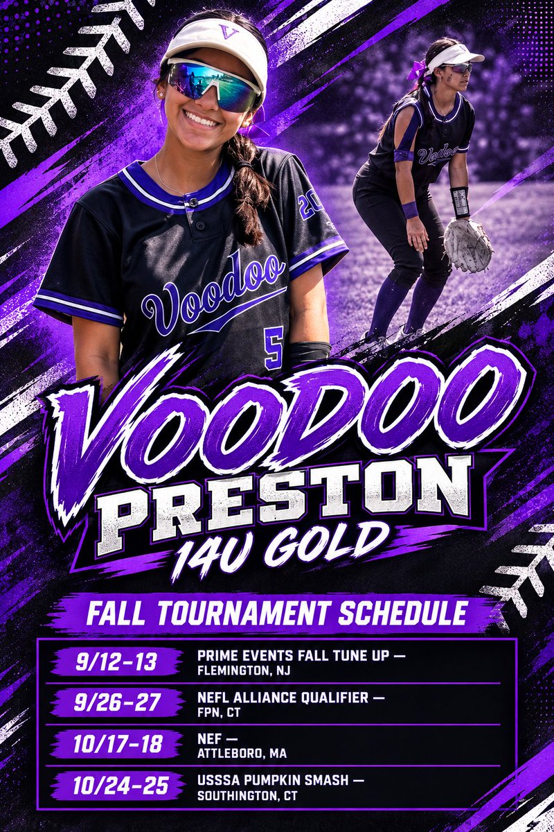 Award2030's tweet photo. Fall tournament season has officially started! So happy to be back on the field with my team @VD14UPreston.  Lets make this season a great one! 💜🖤🥎 https://t.co/KfLrWGsXWC