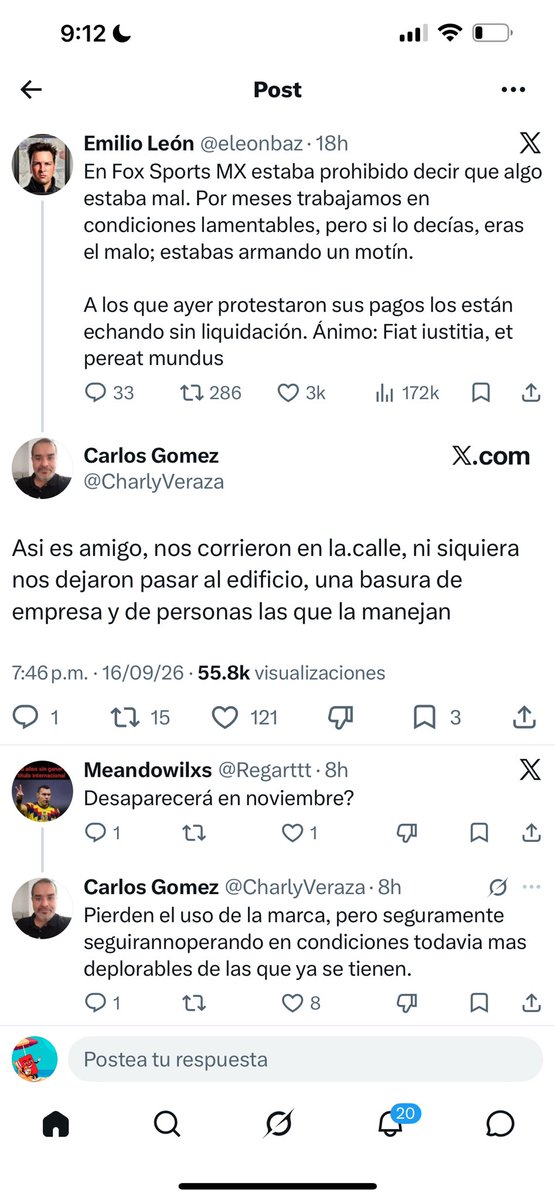 losexpulsados's tweet photo. EL MISERABLE DE MANUEL ARROYO

Así el que fuera amigo de Azcárraga y Salinas Pliego y beneficiado en el gobierno de Peña Nieto como el empresario del año, en estos últimos días Fox Sports México o como se llame esa porquería corrió a varios de sus trabajadores por protestar por la falta de pagos que padecen por semanas y meses, LA LEY DEL GARROTE, un asco, pero así se manejan muchos, cuando ya no hay dinero, ya no hay chayote, cuando ya no hay formas, terminan aplicándola. Lo peor de todo es que hay idiotas como el @RaoulPolloOrtiz y demás cagada que defiende a esa empresa a muerte jaja igual le heredan unos muebles viejos para decorar su cuchitril.