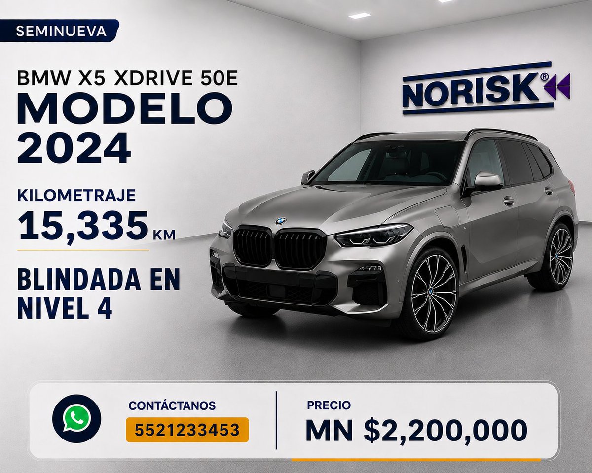 NoriskMexico's tweet photo. Vehículos Blindados Norisk México
📲 Contáctanos:
WhatsApp: +52 55 2123 3453 https://t.co/MYqne64tOS