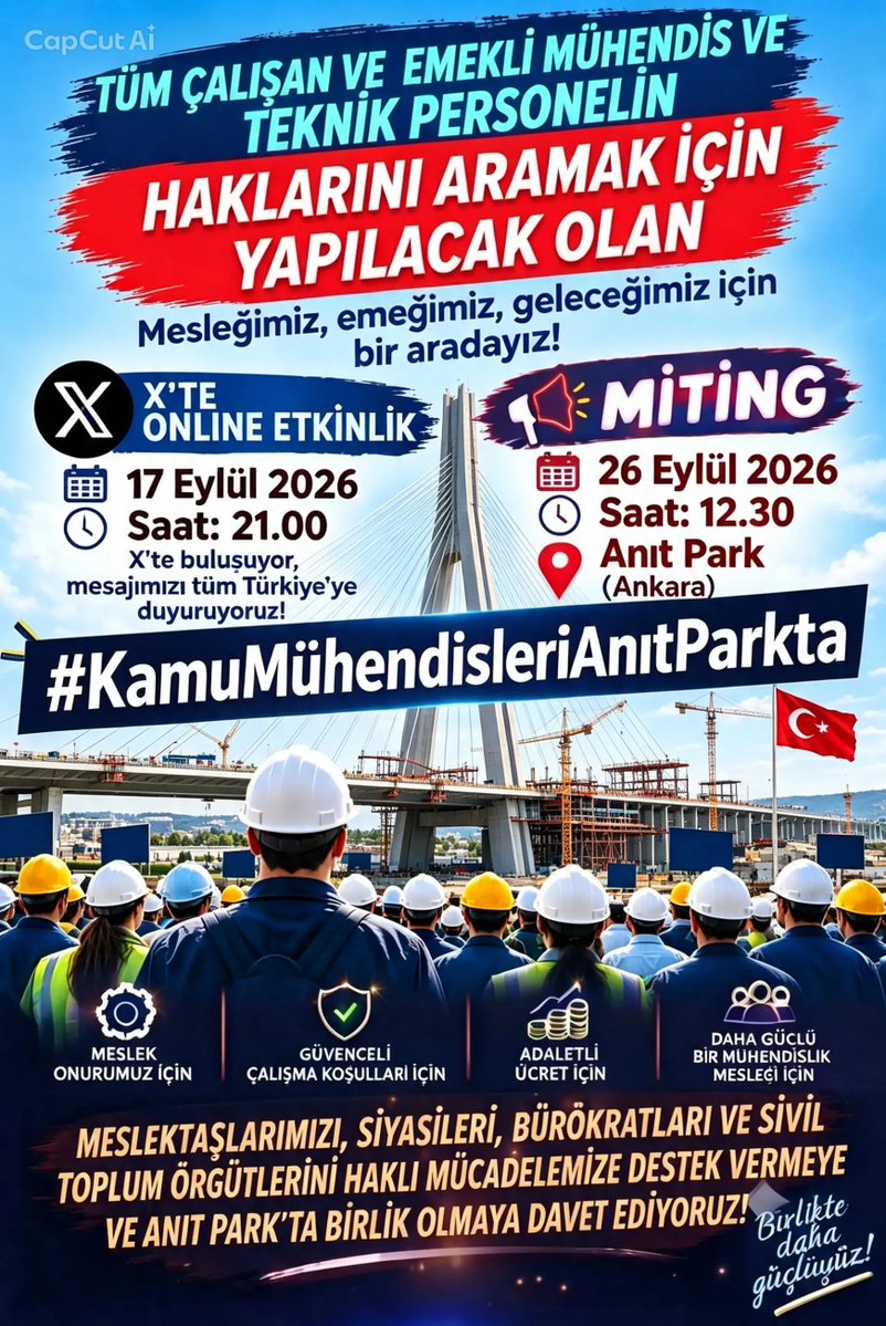 tufansert1235's tweet photo. Yok sayılan emeğimizin karşılığı için...
Mesleki geleceğimiz ve Mühendislik 
Meslek Kanunu için 26 Eylül, saat 12:30'da Anıtpark'ta hep birlikteyiz
#KamuMühendisleriAnıtParkta https://t.co/gPyIq3g80w