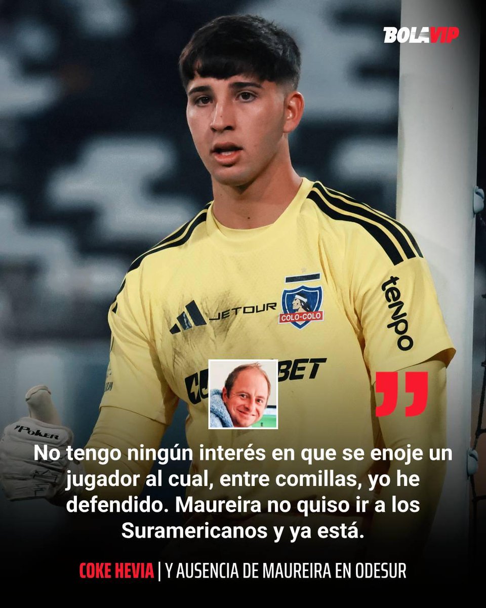 Bolavipcl's tweet photo. ⚠️ Coke Hevia reveló en Radio Pauta que el golero Gabriel Maureira priorizó quedarse a pelear el arco de Colo Colo antes que ir a La Roja Sub 20 tras la partida de Vozinha a su selección. 🧤⚪⚫ https://t.co/rcMi2JjLzG