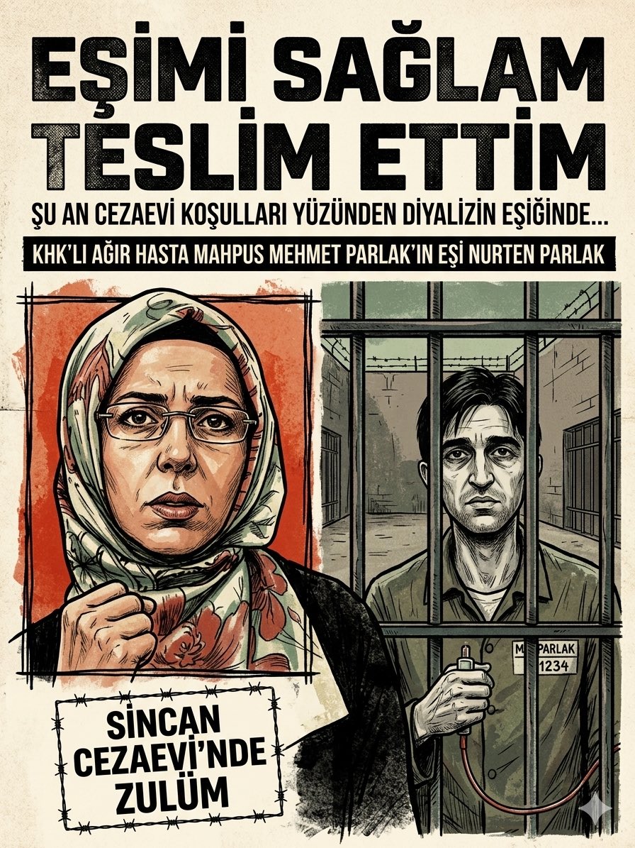 odakdunyam's tweet photo. Ceza infaz kurumlarındaki kişiler, tedaviye kendi imkânlarıyla erişme özgürlüğüne sahip değildir. İdare; tutuklu ve hükümlülerin sağlığını korumak, tıbbi bakıma erişimini sağlamak ve uygun hijyen koşullarını sunmakla yükümlüdür.

Sincan Cezaevi’nde tutulan KHK’lı zabıt kâtibi Mehmet Parlak’ın yaşadığı sağlık sorunları, bu yükümlülüklerin yerine getirilmediğine ilişkin ciddi soru işaretleri doğuruyor.

#KHKlılardanAdaletÇağrısı
