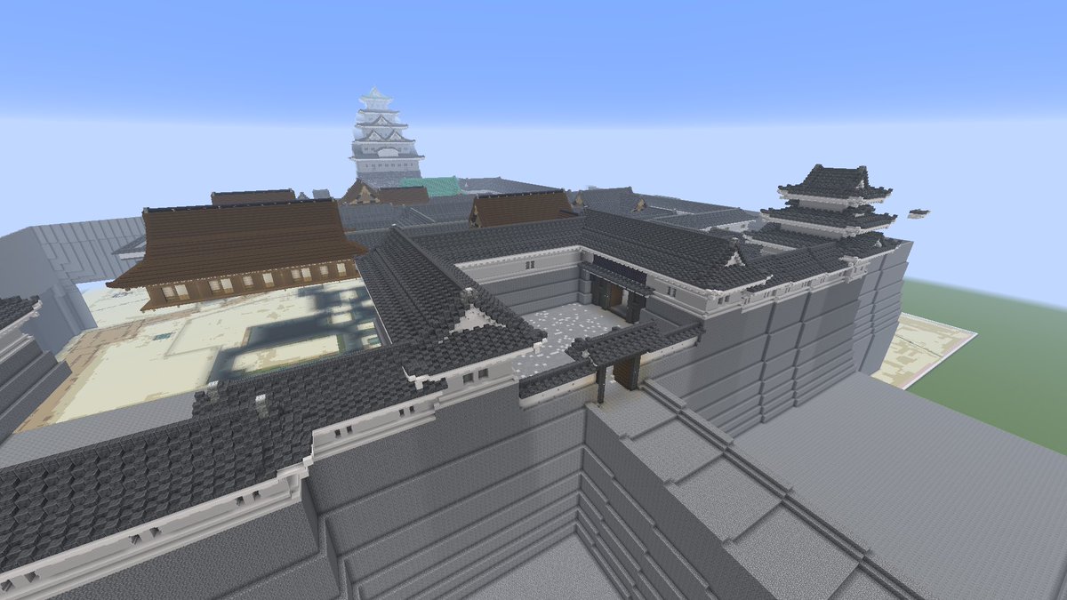 1tYears's tweet photo. 本丸の桜門と枡形のベースが完成しました
#minecraft #minecraft建築コミュ #和風建築 https://t.co/u63nRQNQly