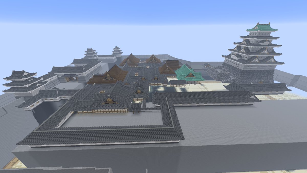 1tYears's tweet photo. 本丸の桜門と枡形のベースが完成しました
#minecraft #minecraft建築コミュ #和風建築 https://t.co/u63nRQNQly