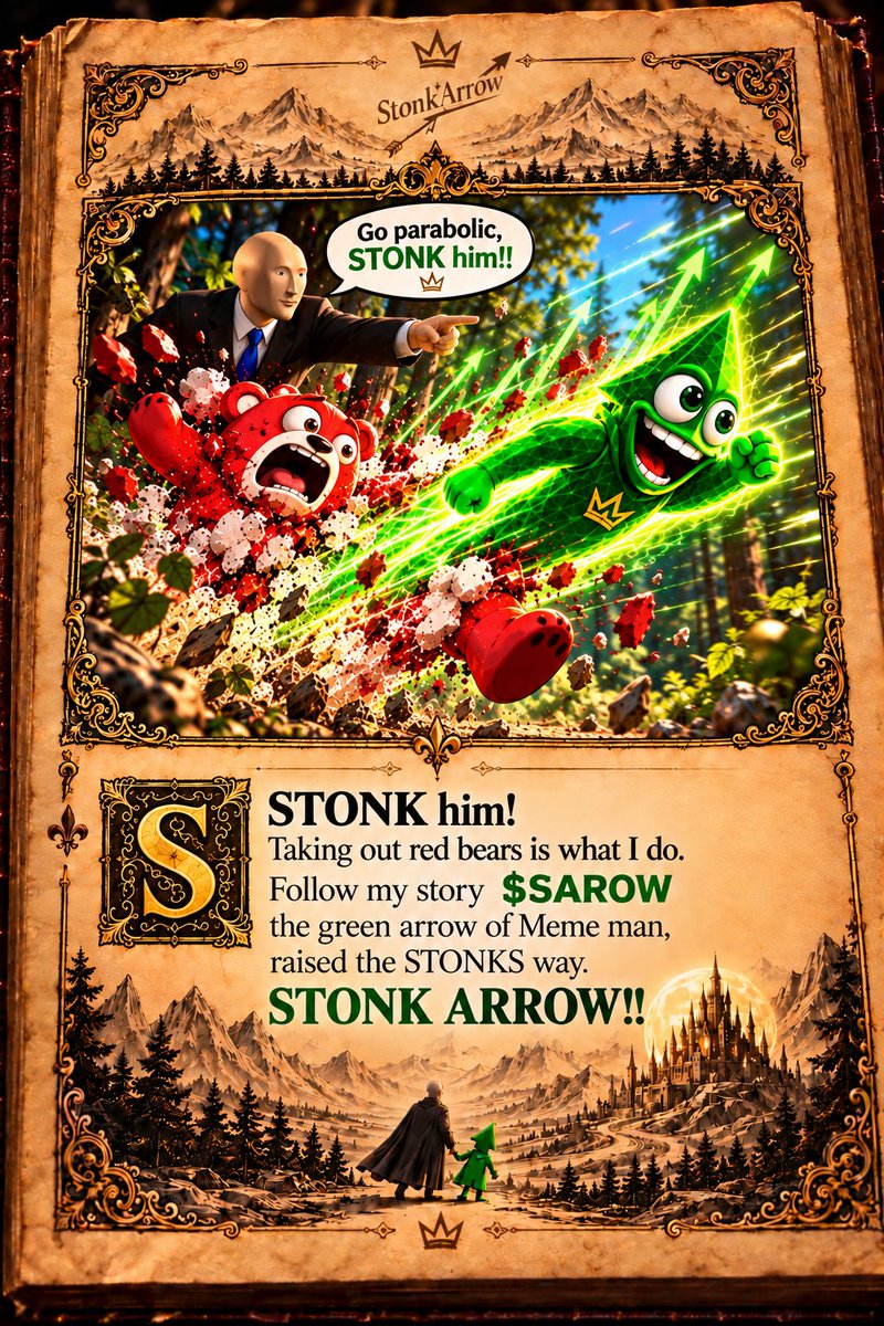 STONKARROW's tweet photo. @CryptoHzr @TOSAinuBNB GO parabolic, STONK him! $SAROW Stonk Arrow.

Follow mij story 
👉https://t.co/myqV5TG6Al https://t.co/ovmbigubA1