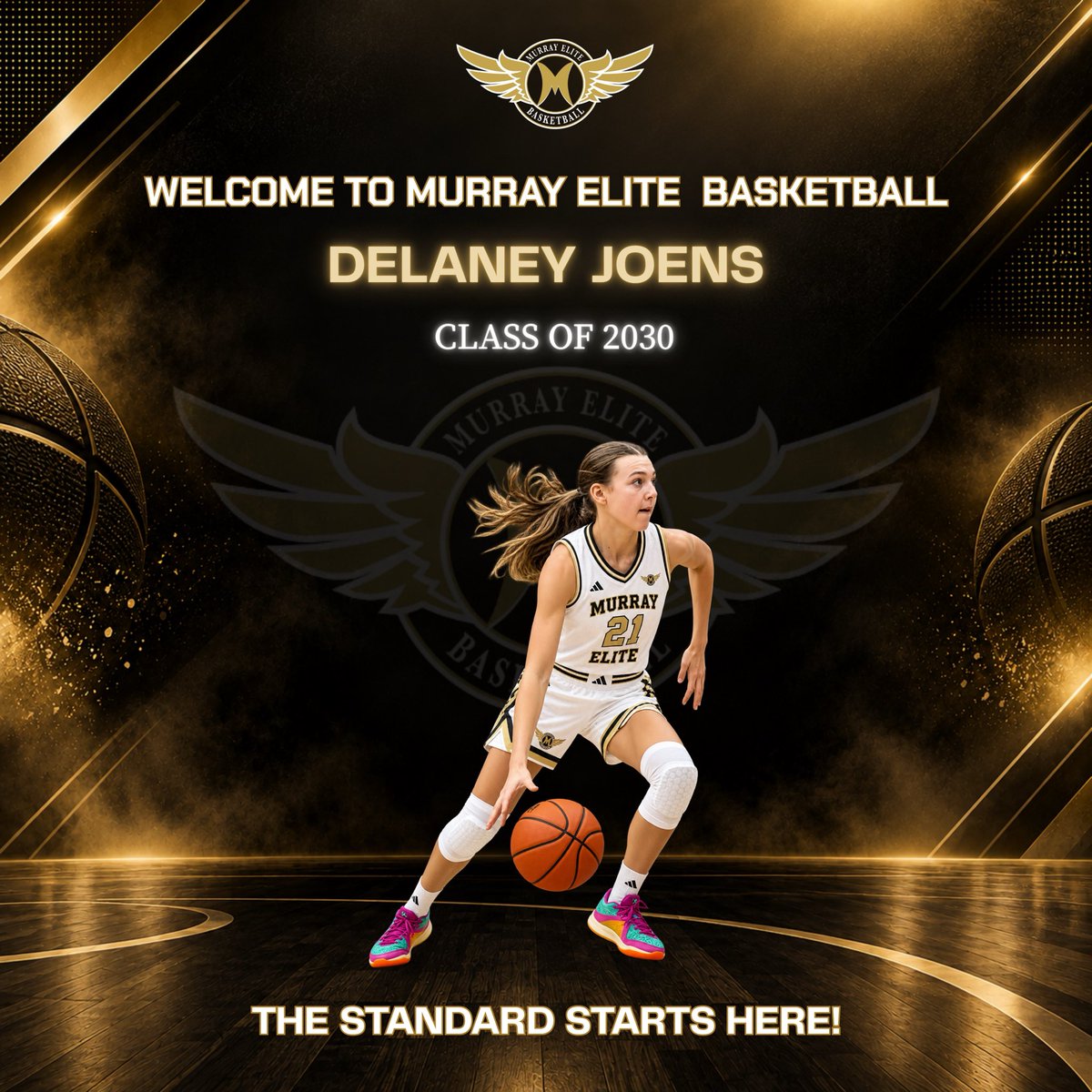 murrayelitegals's tweet photo. Please help us welcome Delaney Joens to the Murray Elite family! 🖤💛

Class of 2030 - 6’1” Forward - Xavier High School 

We’re excited to have her join Murray Elite Basketball as we continue to work, grow, compete and raise the standard together.

The Standard Starts Here. 🏀 https://t.co/mChl4zF1Wm