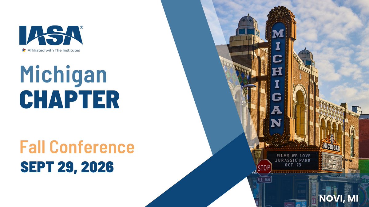 IASAINC's tweet photo. Spend the day with fellow insurance professionals on Tuesday, September 29 in Novi, MI. Earn CPE while attending sessions on timely topics, and enjoy networking throughout the day—including a Happy Hour following the conference.

Register now: https://t.co/jzzqfF9Np1 https://t.co/W1H1FDl57v