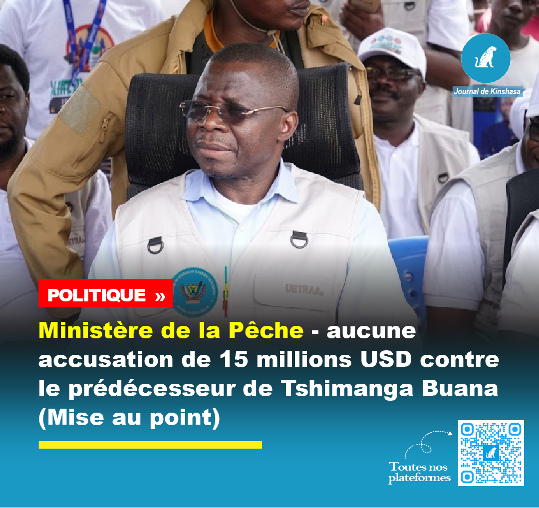 JournalDekin1's tweet photo. Le ministre de la Pêche dément avoir accusé son prédécesseur sur les 15 millions USD des bateaux de pêche de Boma et clarifie leur retard de mise en service.

Lire la suite 👉🏿👉🏿 https://t.co/SMRediXqBz https://t.co/Wo4vZzbK3Y