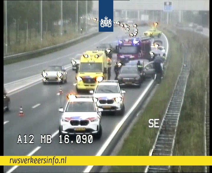 Ongeval op A12 richting Den Haag bij Zoetermeer