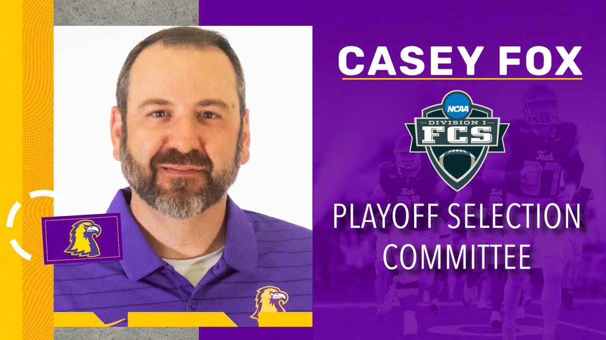 TTUGoldenEagles's tweet photo. Casey Fox Named to the FCS Championship Selection Committee

🗞️ https://t.co/QJ9CY2eij8

#WingsUp https://t.co/FMhmVcYpFX