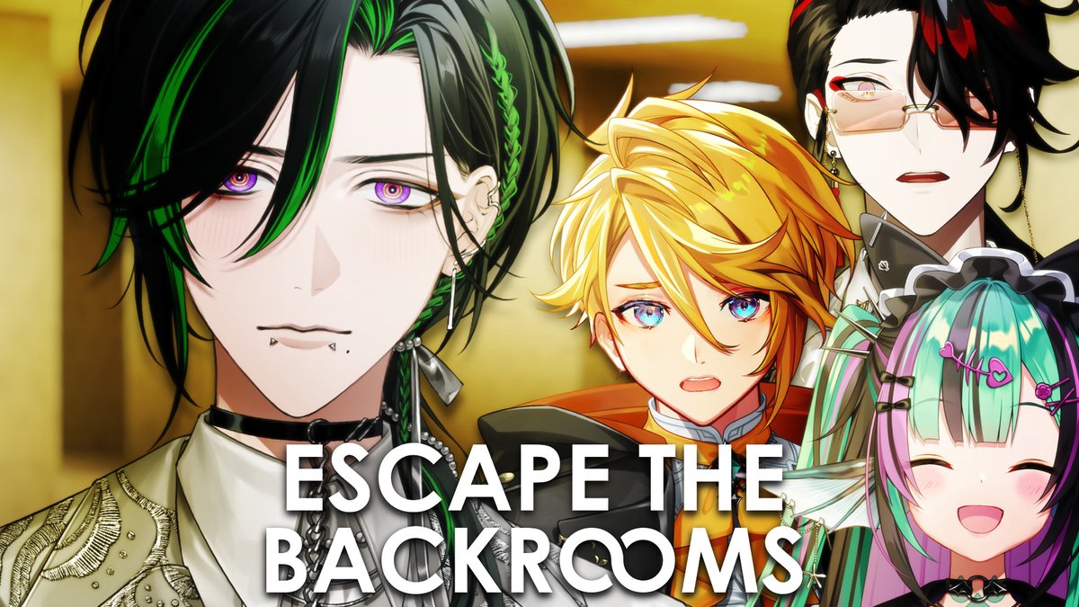 ZealGinjoka's tweet photo. Waiting room open ♪

【 Escape The Backrooms 】 ft. Finana, Vox &amp; Wilson  
6 PM PDT / 9 PM EDT / 10 AM JST

📺 https://t.co/3eKv6aNP4P https://t.co/Q9i7tiIYzj