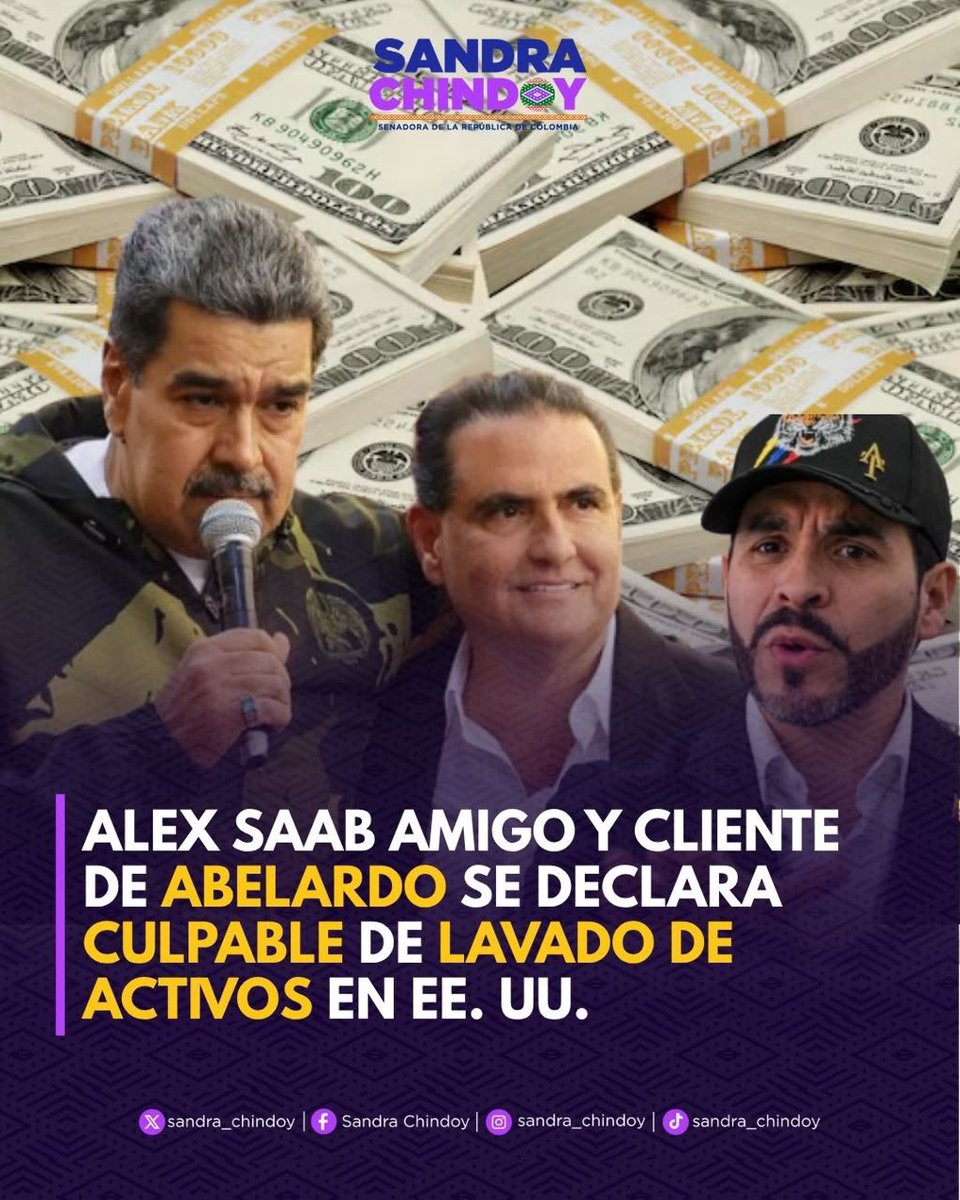 sandra_chindoy's tweet photo. 🔴 ABELARDO: DEFENSOR DE LA MAFIA
Alex Saab se declaró culpable en EE. UU. de lavado de activos. Le robó a Venezuela millones de dólares entregando comida y medicamentos en mal estado. Abelardo ha sido su amigo y abogado defensor.
Y ahora se investigan dineros que entraron a las arcas del hoy presidente de Colombia dineros que, al parecer, vienen de ese mismo desfalco millonario.
¿Hasta cuándo van a seguir robándole a los pobres mientras se llenan los bolsillos? #abelardo #defensor #mafia