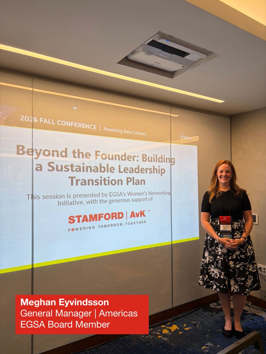 STAMFORDAvK's tweet photo. Great to see Meghan Eyvindsson moderate “Beyond the Founder” at the EGSA Fall Conference.

Sponsored by STAMFORD | AvK, the session explored succession planning, leadership transitions and long-term business continuity.

#STAMFORDAvK #LetsPowerUp #EGSA https://t.co/KzxtqxXOLX