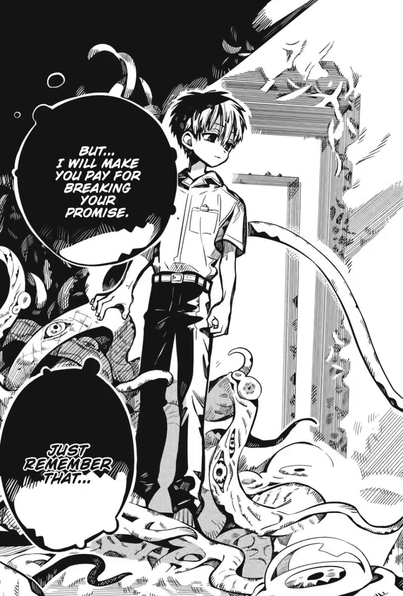 mingstaroi's tweet photo. #tbhk132 spoilers!

yugi lore isn't really my thing but i'm intrigued as to why the entity is so insistent of tsukasa's comfort despite being dedicated to "make him pay". tsukasa's wish never asks for anything of the sort so i wonder if there's something we don't know yet? https://t.co/oSA1xRa4Ds