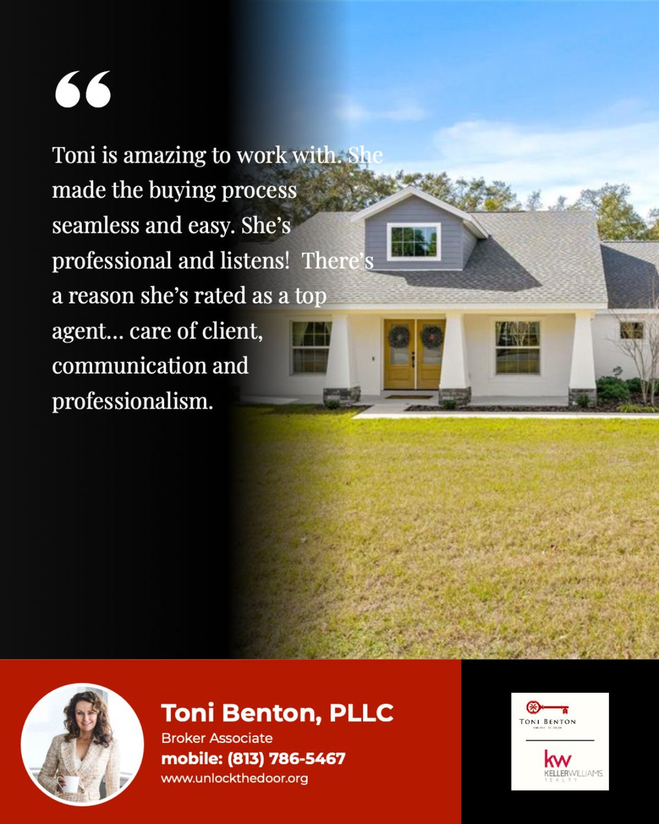 _DreamHome's tweet photo. Shoutout to my amazing clients when they send me heartfelt feedback and a 5-star review!

Listing provided by KELLER WILLIAMS REALTY- PALM HARBOR 🏡✨ #realestate #grateful https://t.co/zlubj2hqfu